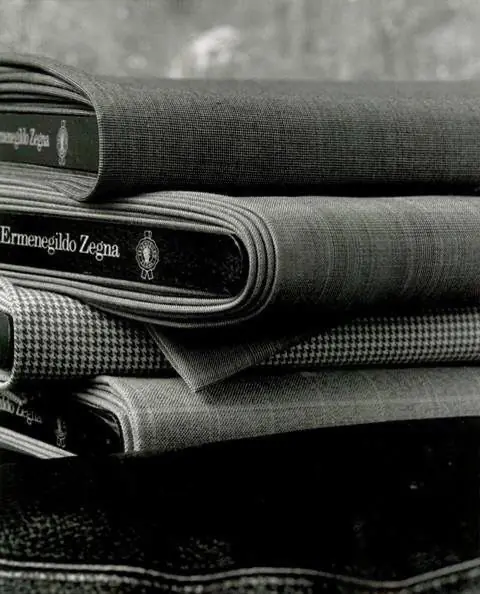 Rolls of Ermenegildo Zegna suiting cloth